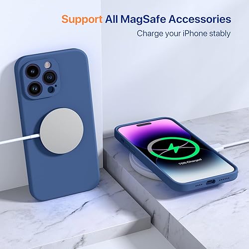 Miniatura 1698 de Miracase - Funda diseñada para iPhone 11 con protector de pantalla, funda de goma de silicona líquida, protección total contra caídas y a prueba