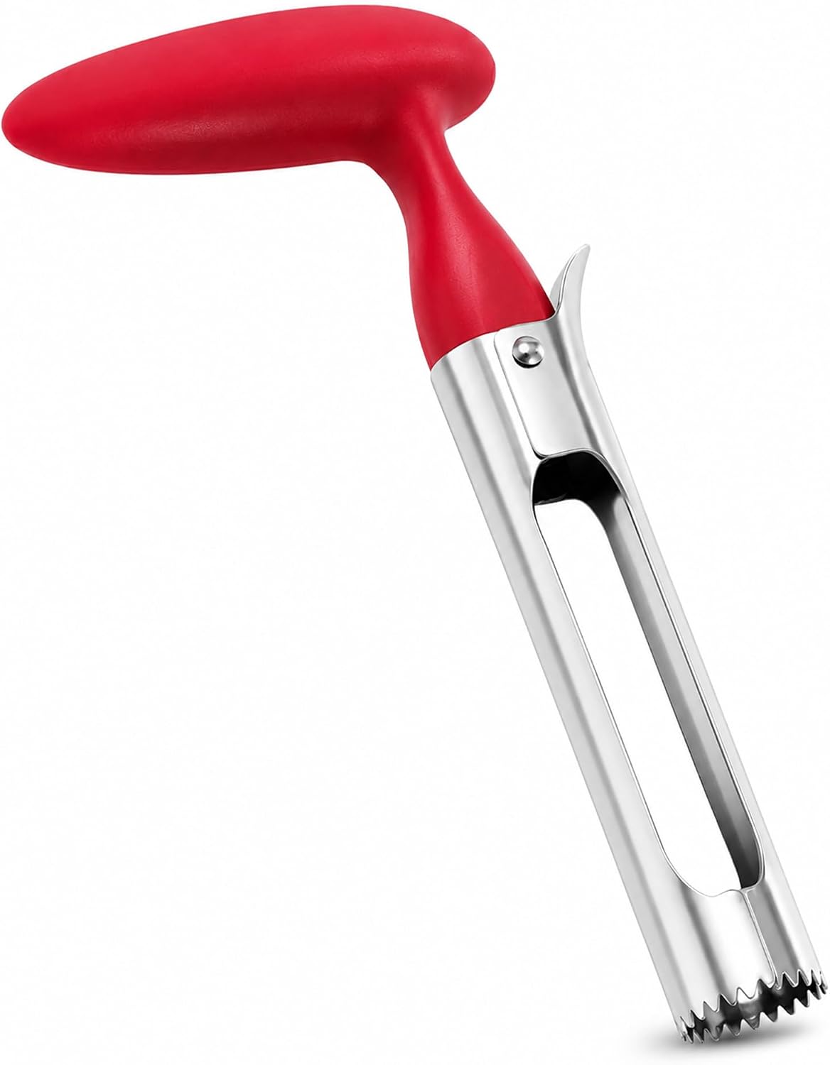 Premium Apple Corer Tool - Easy to Use and Clean - Ultra Sharp - Sturdy Ergonomic Handle - Easy to Use & Clean, Durable Apple Corer Remover for Baking Apples & More (Red)