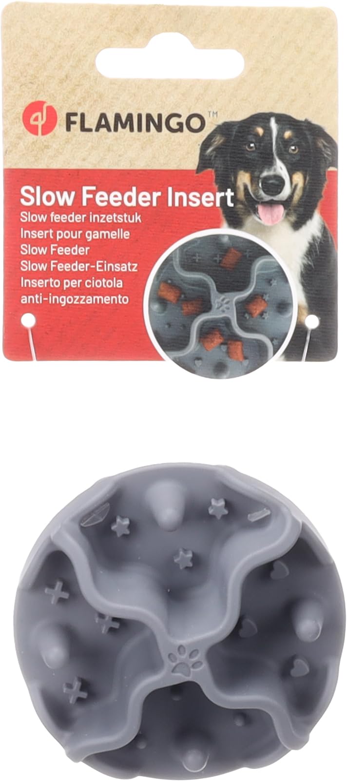 WOOPY Inserto per Ciotola Anti-INGOZZAMENTO Grigio 8cm