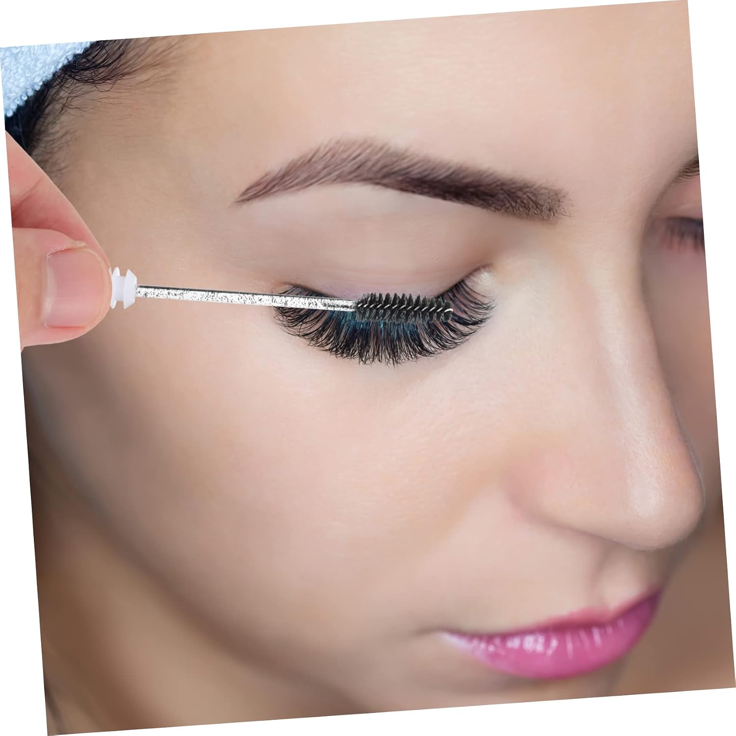 VICASKY 10pcs Eyelash Mascara Brush Eyebrow Makeup Applicators Portable Makeup Tools for Lash Brow Empty Mascara Tubes