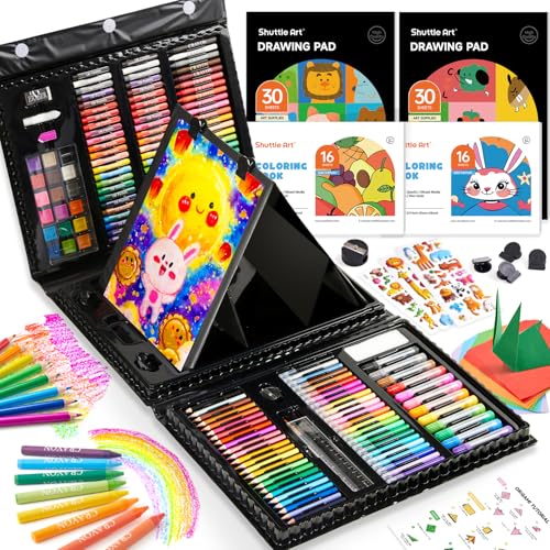 Shuttle Art Set Artistico da 335 Pezzi per Bambini, Età 6-12 Anni - Include Libri da Colorare, Matite, Pastelli, Pastelli a Cera, Acquerelli, Pennarelli e Altro