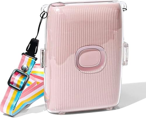 Fujifilm Instax Mini Link 2 - Funda protectora para impresora Fujifilm Instax Mini Link 2 con correa para el hombro, transparente