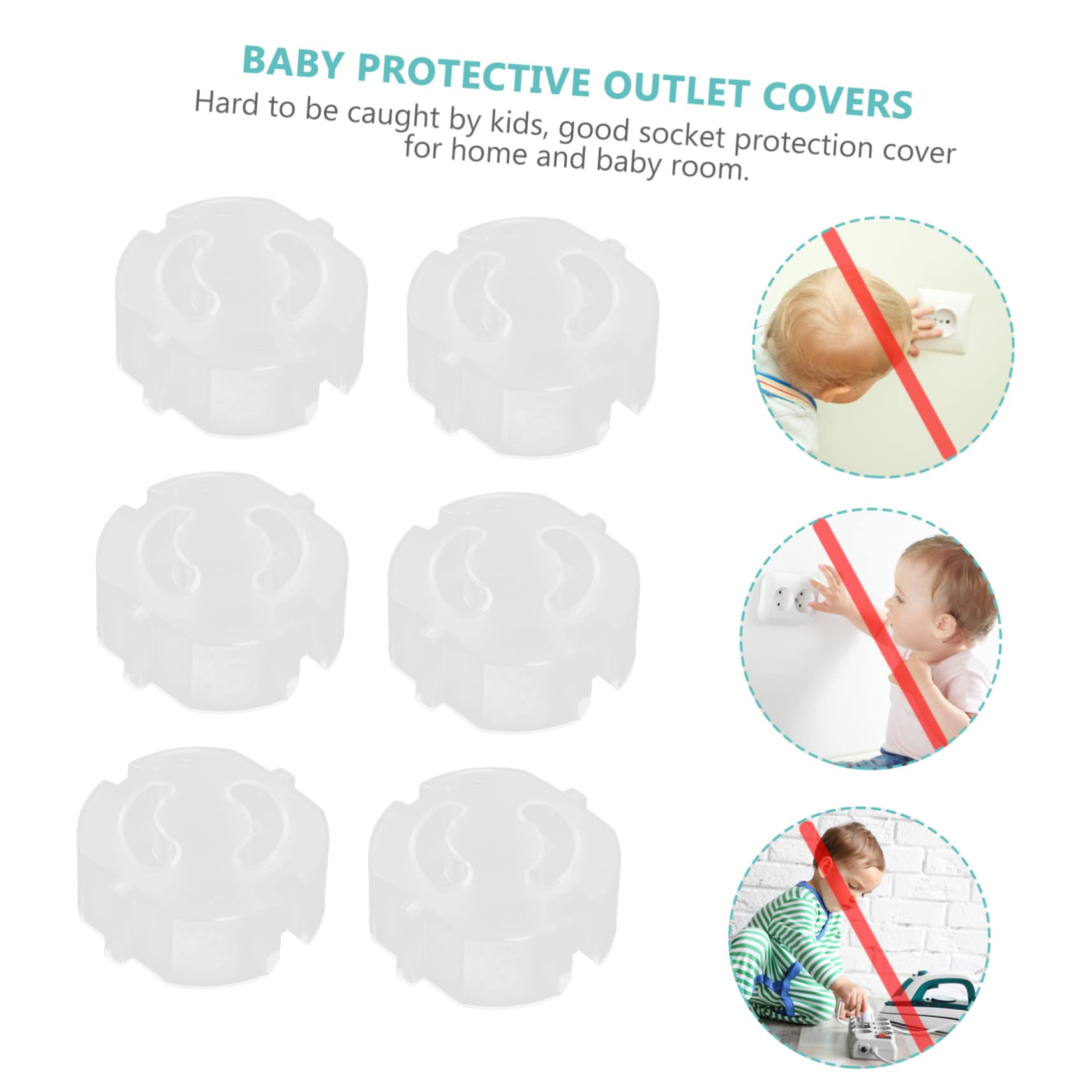 VICASKY 100piezas De Enchufe Transparentes Para Cubiertas De Seguridad Para Enchufes De Protección Infantil Fáciles De Instalar Protección Efectiva Para