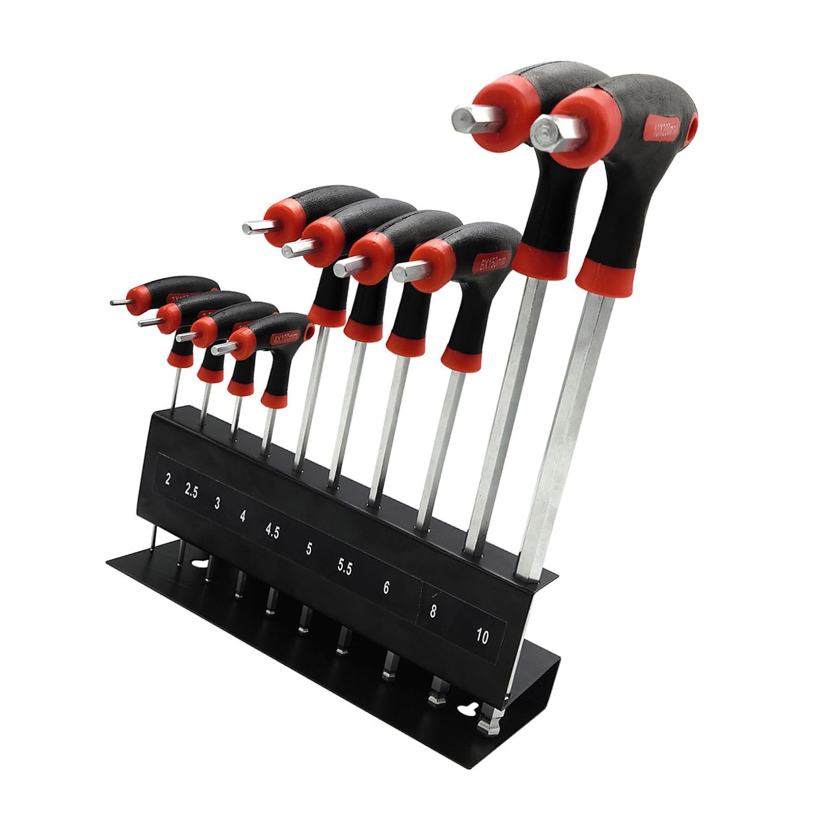 Nucelit Extended Handle T Handle and Star Wrench Set in Metal for Automotive Garage Set
