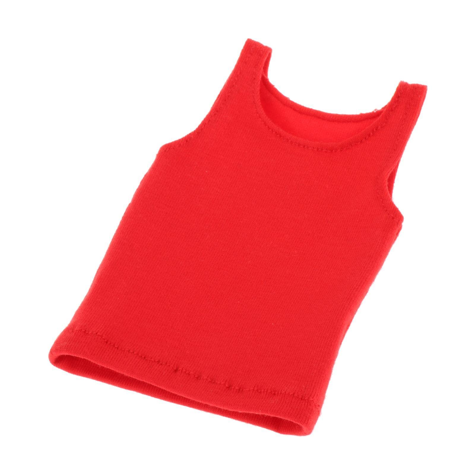 Guohetuk 1/6 Scale Shirtless Vest, Handmade Doll Clothes Accessory, for 12 Inch Male Action Figures, Clothes, Red — image 1