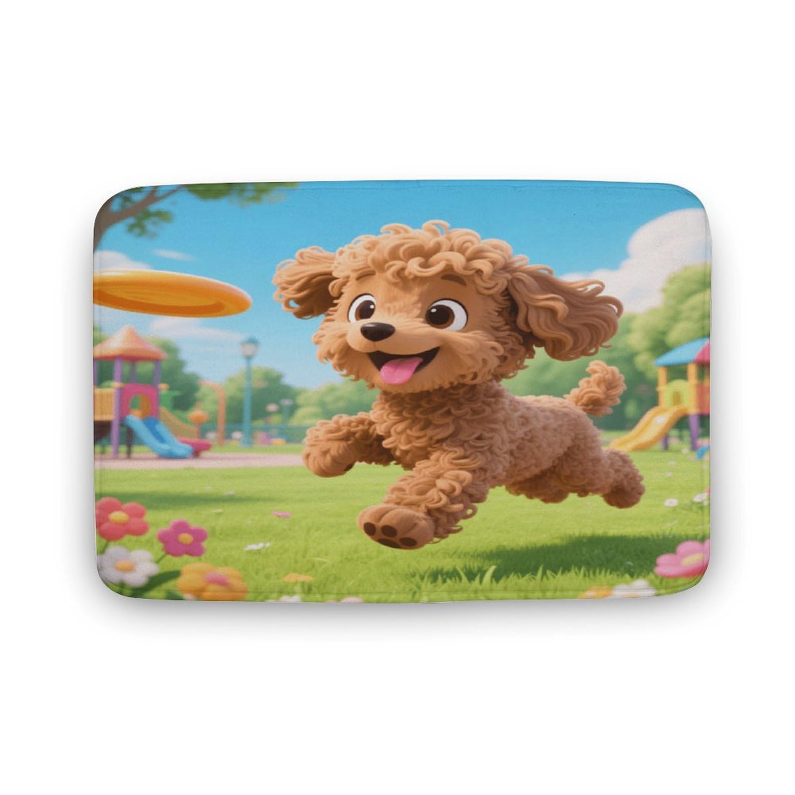 Alfombras de baño lujosas y suaves con diseño de cachorro