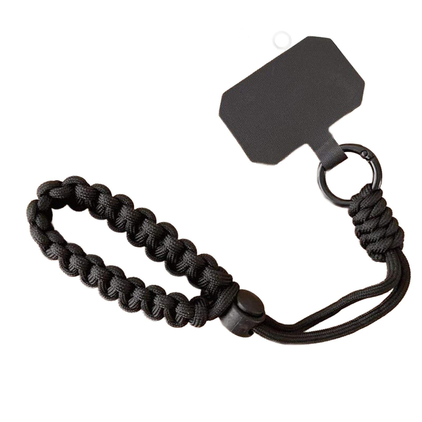 MOJNSERGU Adjustable Phone Wrist Strap with Tether Tab, Cell Phone Lanyard Wristlet, Black, 1