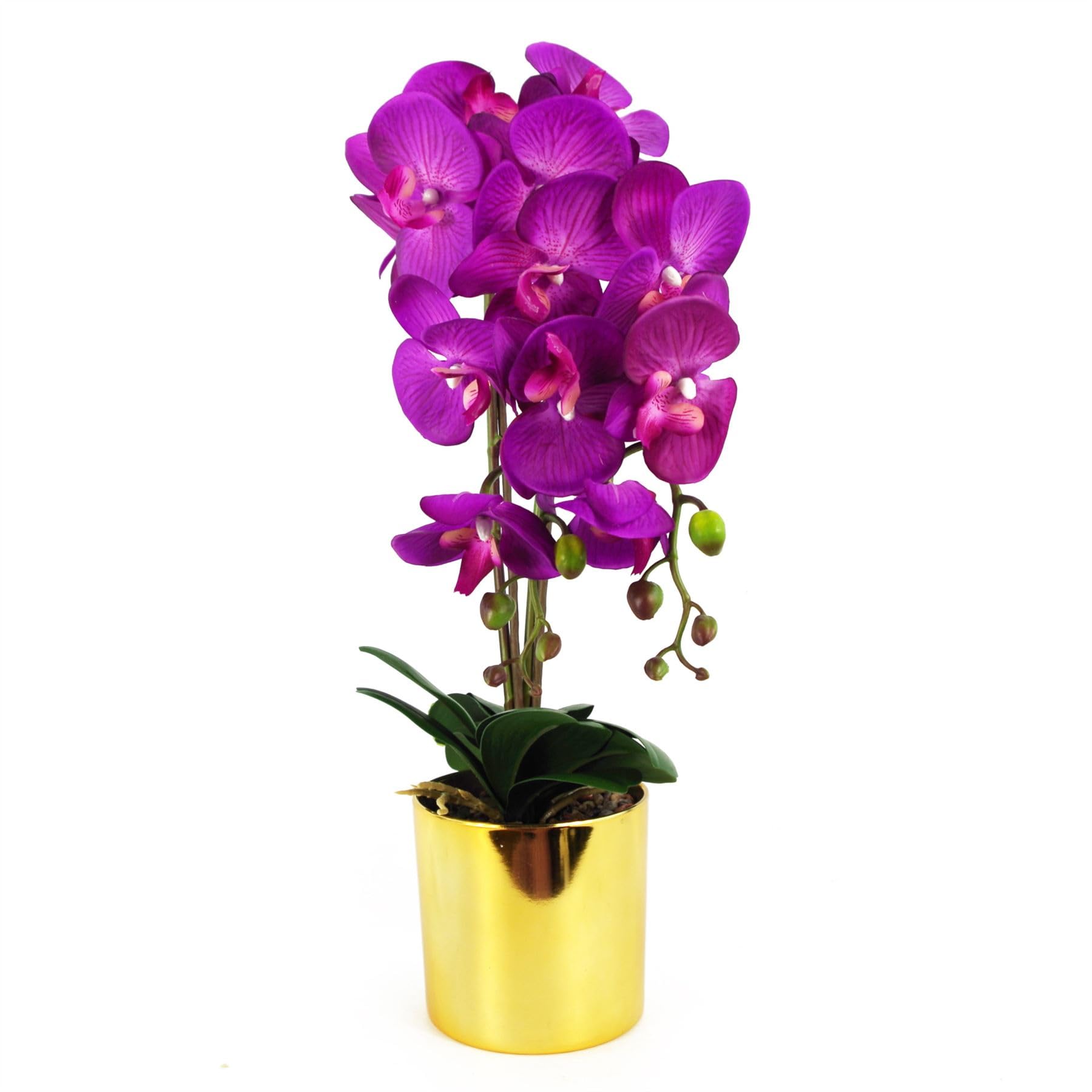 Plastic, Silk Artificial Arrangement in Pot