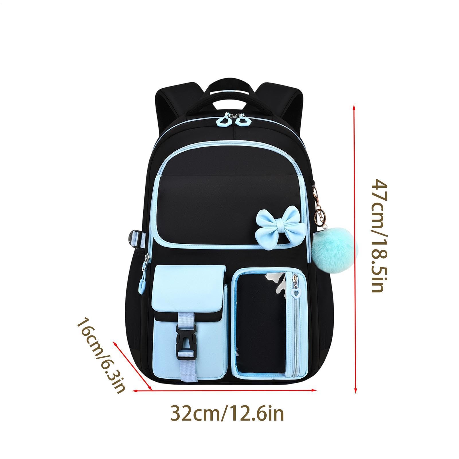 Zaino Bambina Con Portapranzo 3 Pezzi Con Regolabile E Grande Capacità | Zaino Scolastico Bambini Divertente E Per Studentesse Pendolari Viaggio Portafoglio Abbigliamento E Libri Di