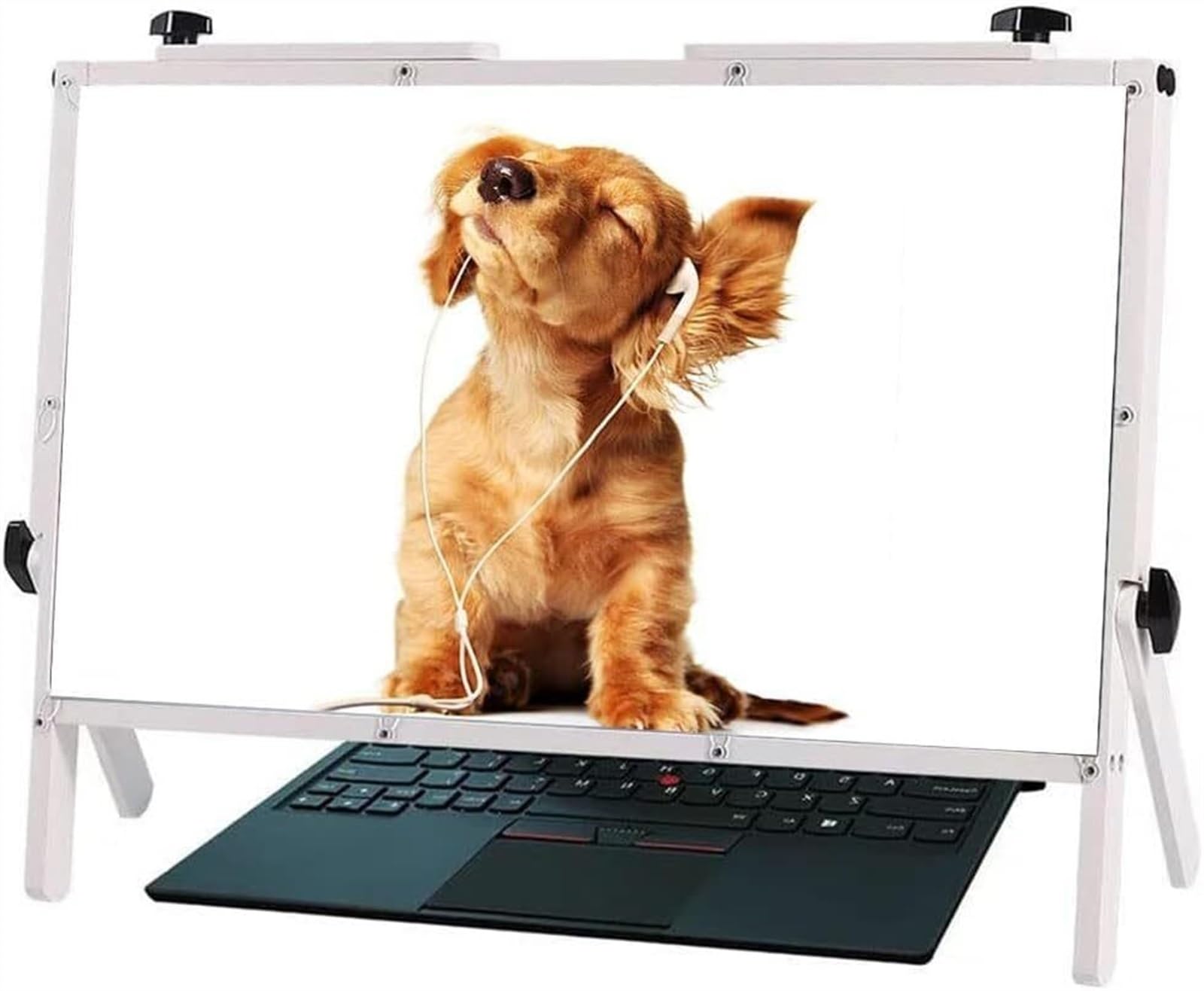 Amplificador de pantalla para portátil ELzEy y soporte de lupa para mesa o móvil