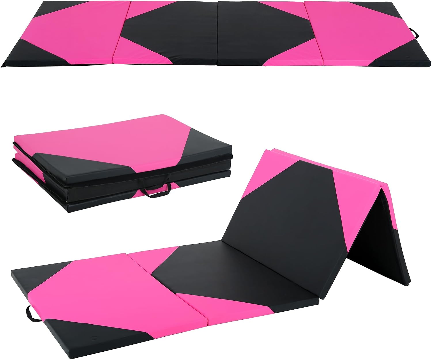 Folding Gymnastics Mat 4’x10’x2” Gymnastics Tumbling Mats Thick Exercise Mats for Home Workout, Tumbling, Yoga
