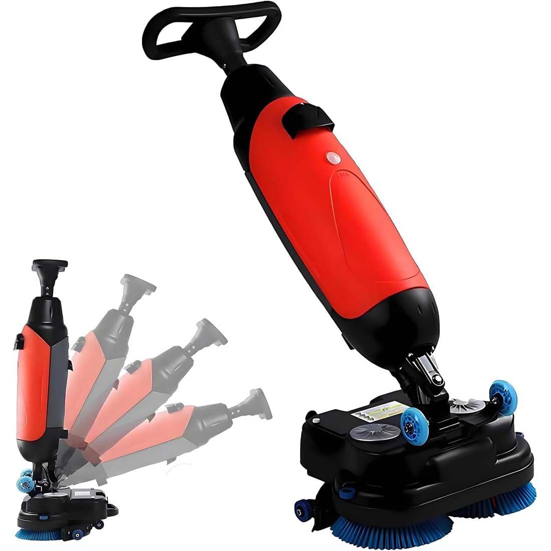 Máquina de limpieza de suelos comercial, limpiador de suelos resistente y pulidor para limpieza profunda de suelos duros y alfombras con facilidad, incluye cepillos y almohadillas de limpieza