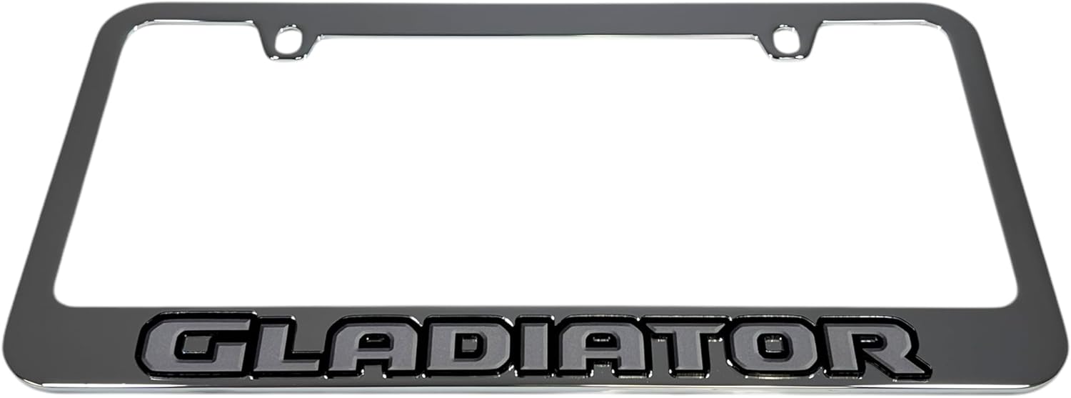 Eurosport Daytona Compatible with - Jeep Gladiator - Chrome License Plate Frame