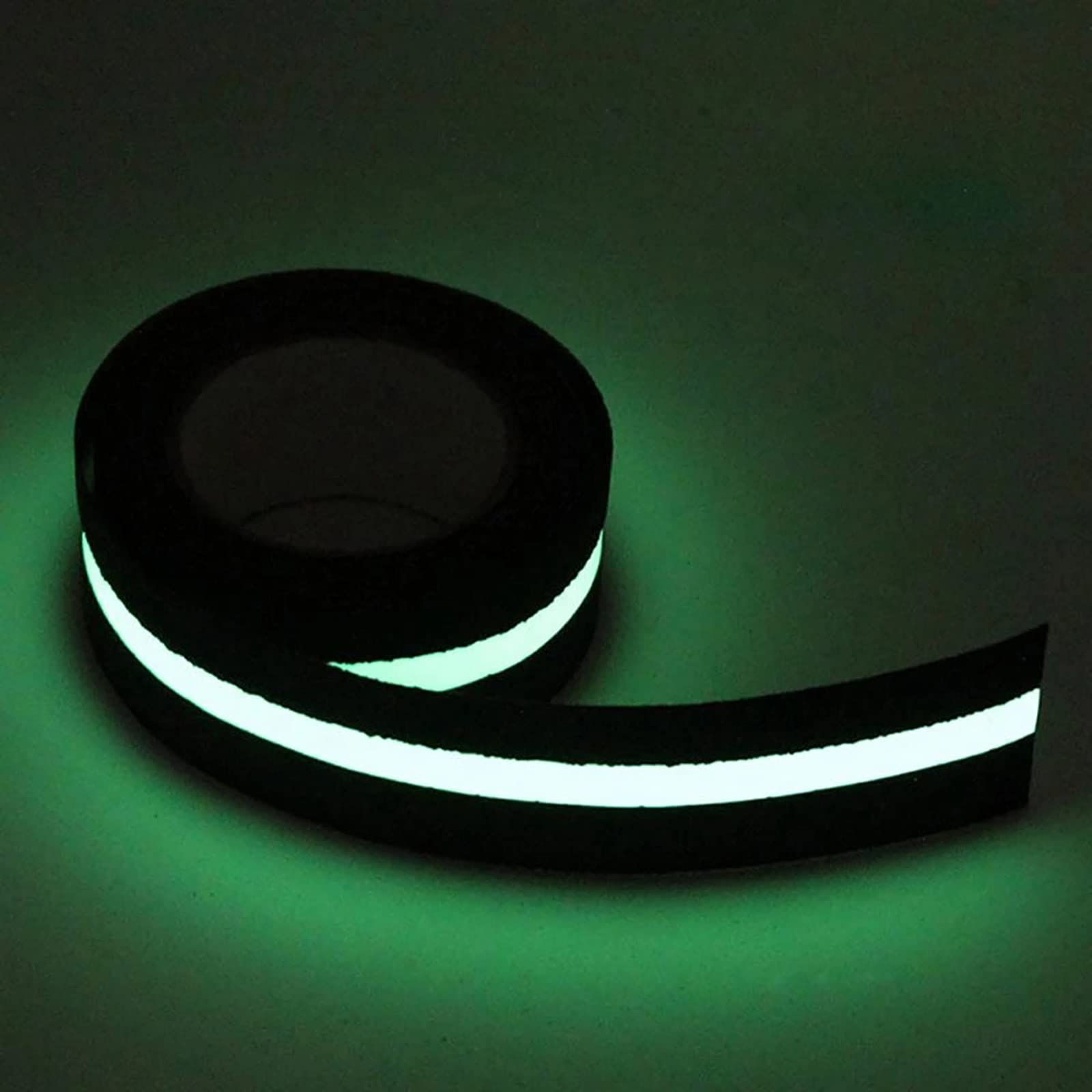 Anti-Rutsch-Klebeband. Straßenklebeband Mit reflektierendem Streifen, grünem, reflektierendem Sicherheitskorn, rutschfestem Klebeband, höchste Traktion for Treppen, Stufen, Deckboden(2.5cm*10m)
