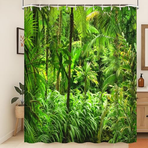 Xiaoterna Rideau de Douche Plantes Rideau de Douche Paysage Naturel printanier Paysage de la Nature...