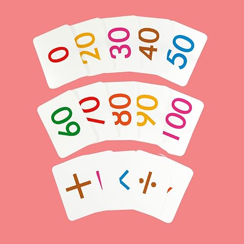 Miniatura 3 de hungry brain Tarjetas de matemáticas coloridas de puntos y números, regalo para bebés I 101, 100 tarjetas de números pequeños, tarjetas de símbolos,