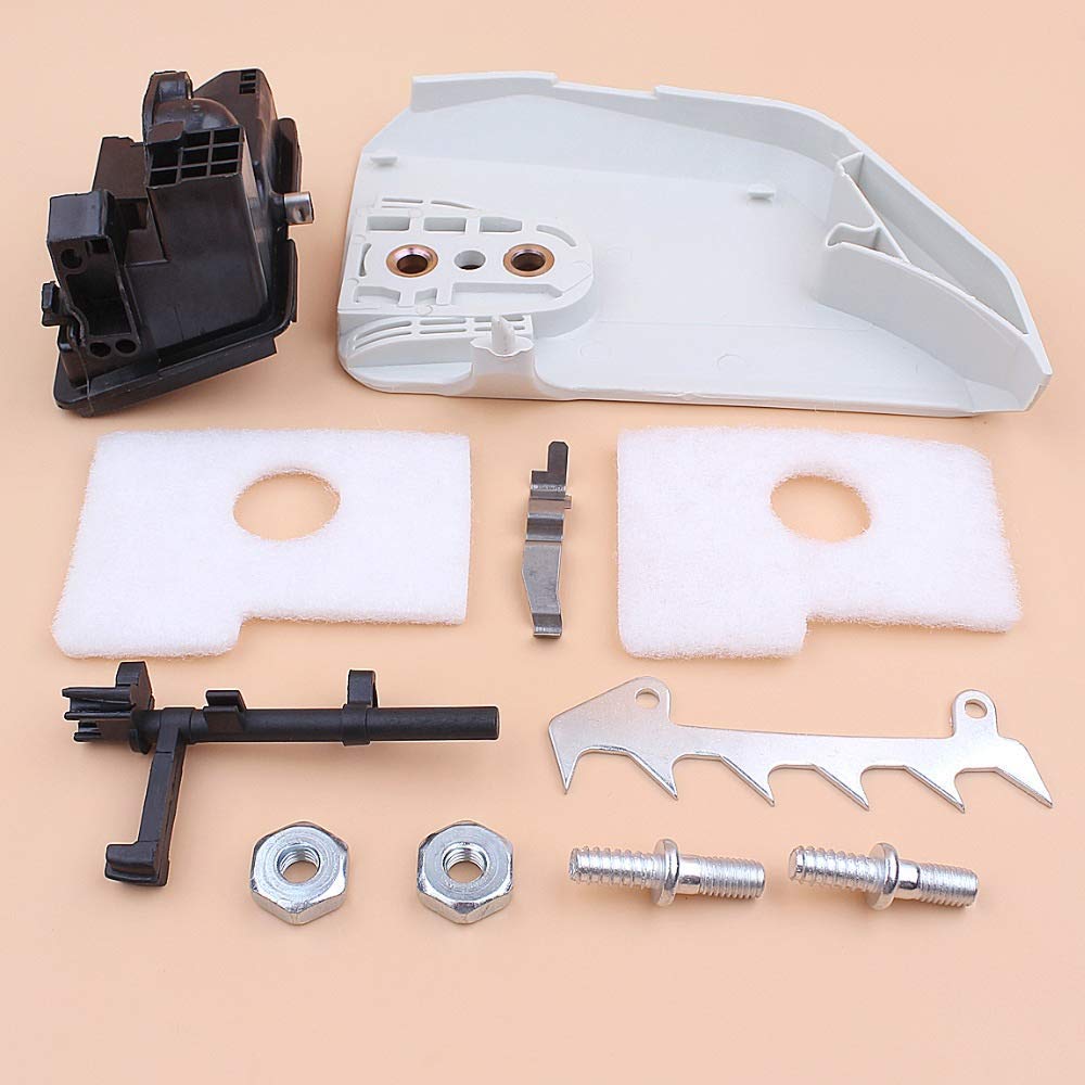 Cubierta de la Rueda Dentada Lateral Carcasa del Filtro de Aire Tuercas de Barra Pernos Kit de tala de Perros Compatible con 017018 MS180 MS170 Piezas de Motosierra de Gasolina