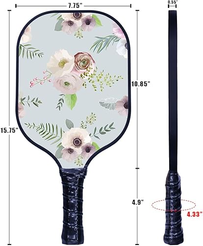 Miniatura 2 de Juego de 2 paletas de pickleball personalizadas con tu logotipo de texto fotográfico con 1 bolsa de transporte portátil, 4 bolas