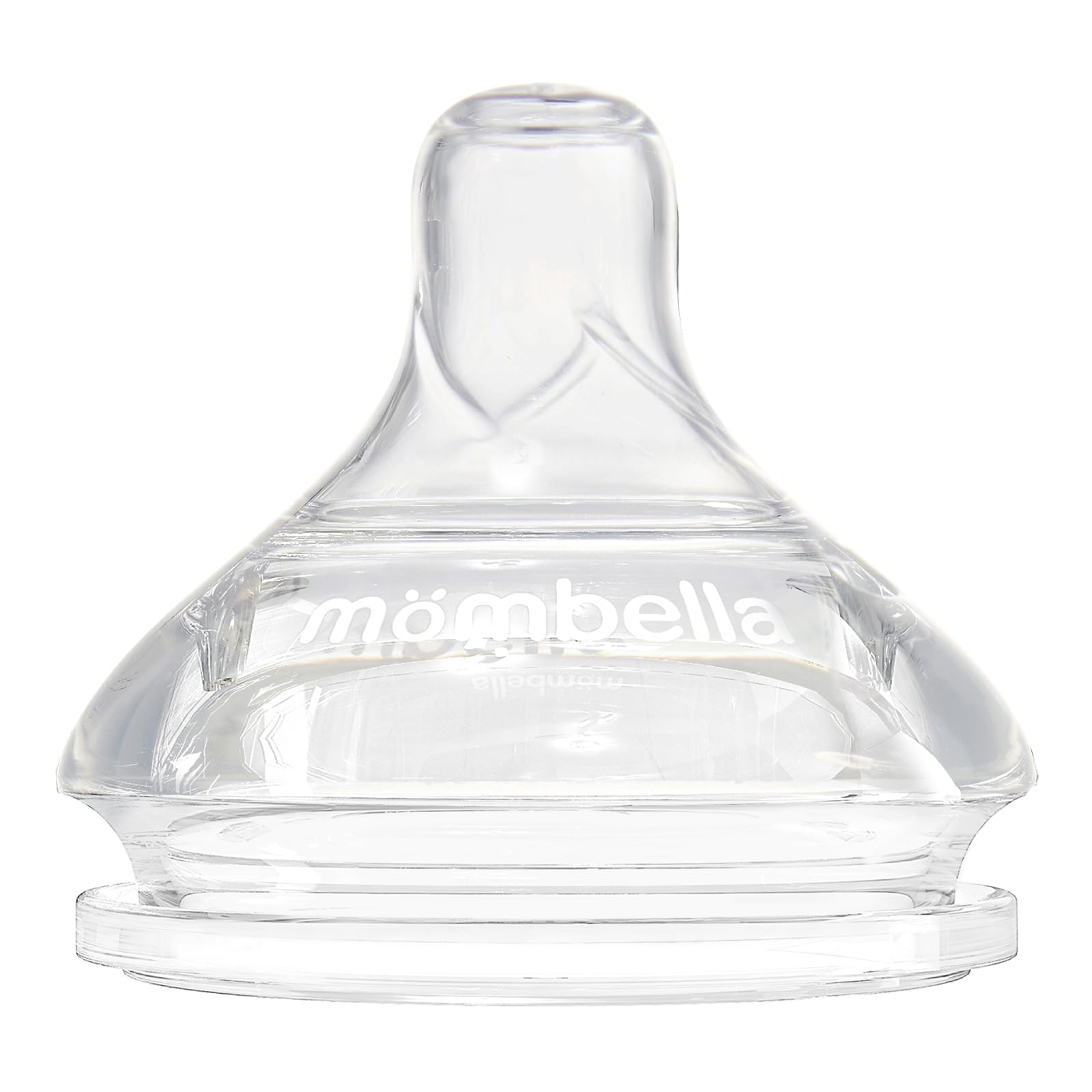 Mombella Replacement Nipple, Slow Flow for Newborn 0-1 Month, Only Fits Mombella Classic Glass Feeding Bottle, Food-Grade Soft Silicone Breastfeeding-Like Nipple, Baby Bottle-Feeding Supplies