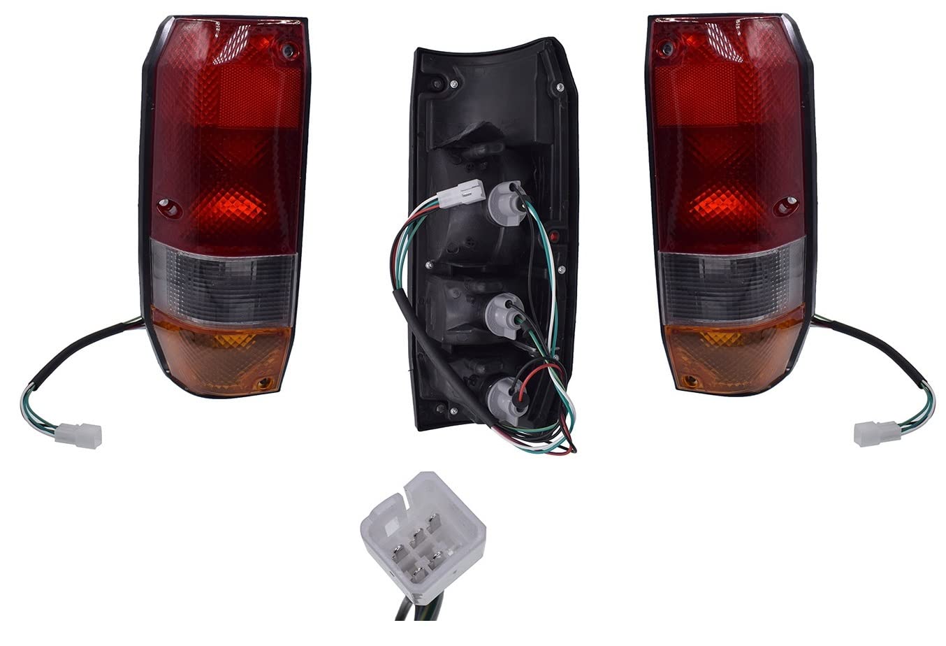SET 2 Faro Fanale Fanalino Posteriore DX e SX Per Toyo Land Cruiser LJ70 FJ75 dal 1985 Catarifrangente Luce Destro e Sinistro con Portalampade e Lampadine