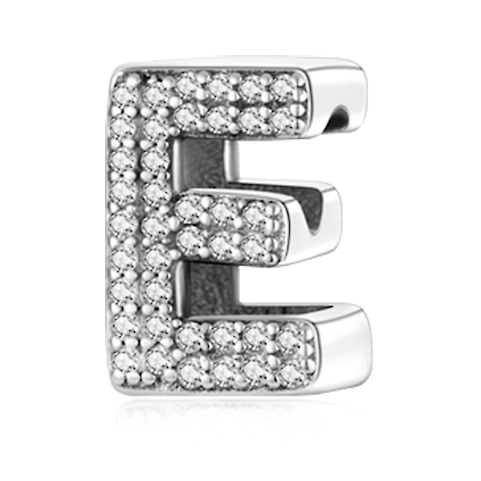 LMLMECREA Charms Anhänger 925 Sterling Silber mit A-Z Initiale & Gelbem Herz - Buchstabe Charm für Europäischer Armbänder