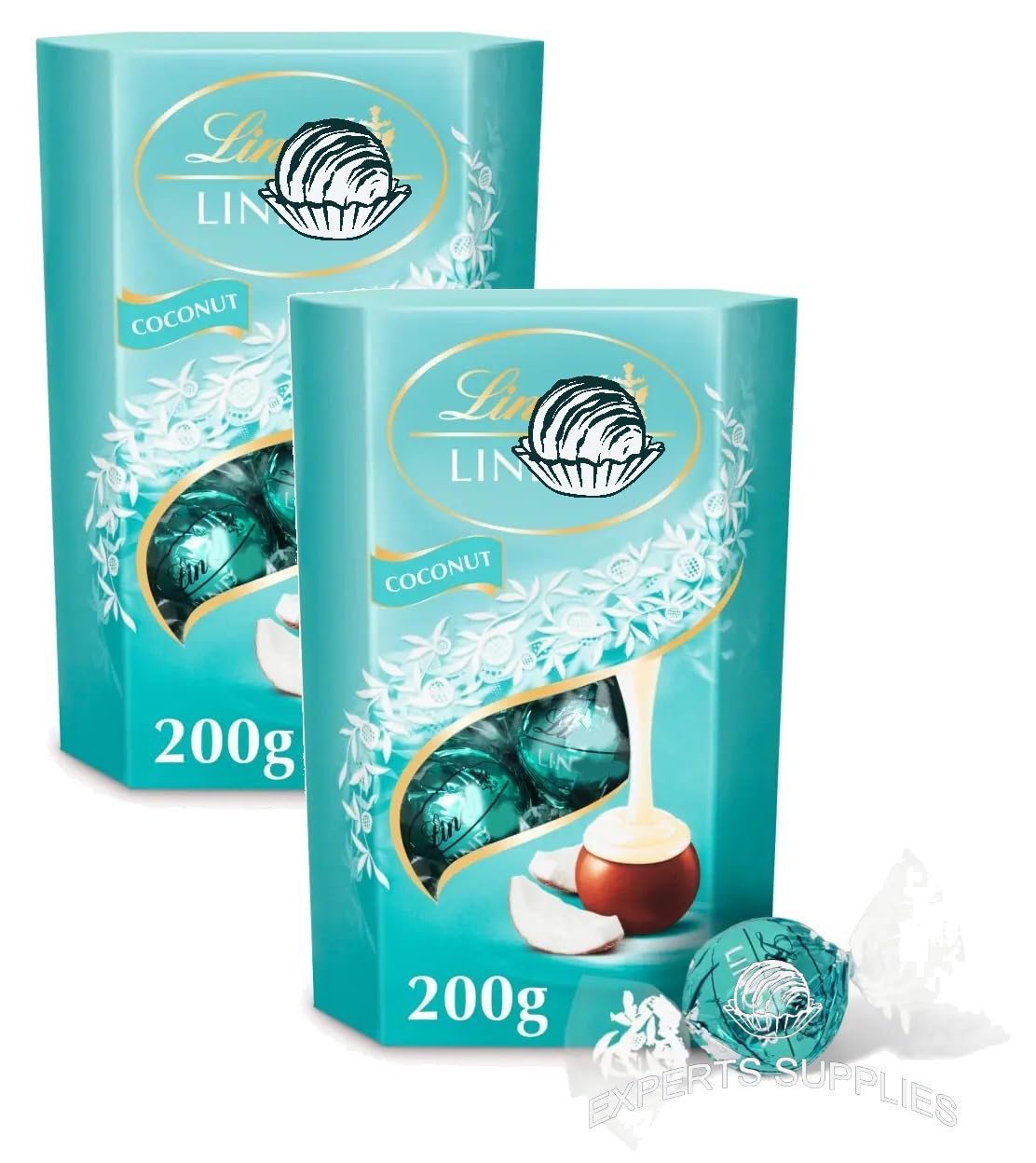 Milk Coconut Chocolate Truffles Box 200g, Pack of 2, Coconut Milk Chocolate Truffles Perfect for Christmas & New Year 2025