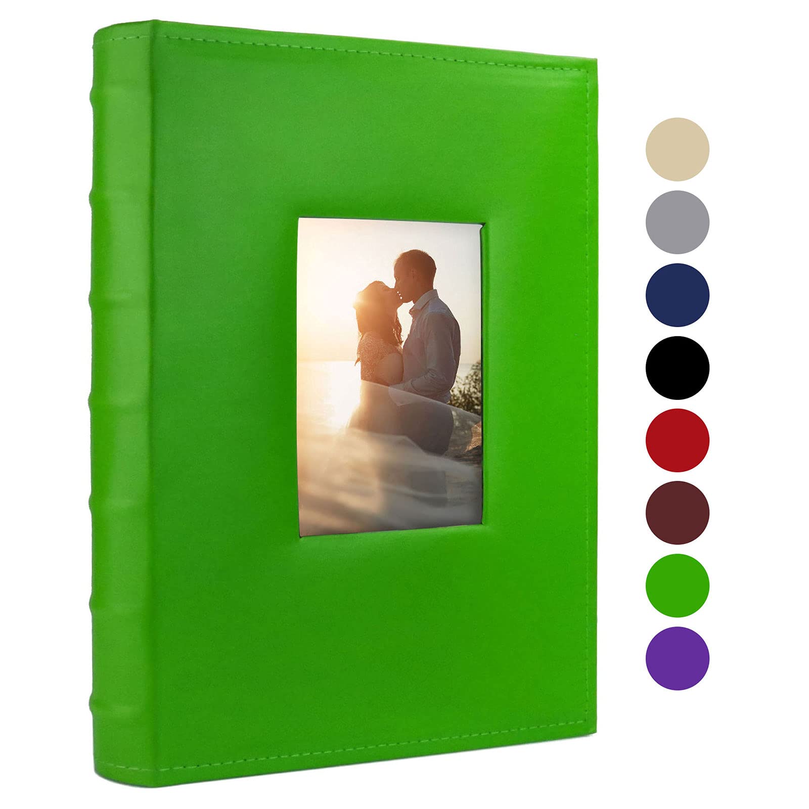 VienrosePhoto Album 4x6 300 Photos with Memo Area Leather Cover Large Capacity Pictures Book for Wedding Family Baby Vacation