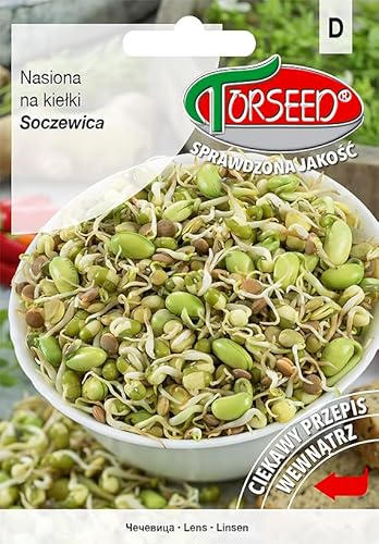 Verdica Semi di lenticchie culinaris, ricchi di nutrienti, alto contenuto di ferro e magnesio, crescita rapida e facile, ideale per insalate e snack, confezione ecologica da 100 g