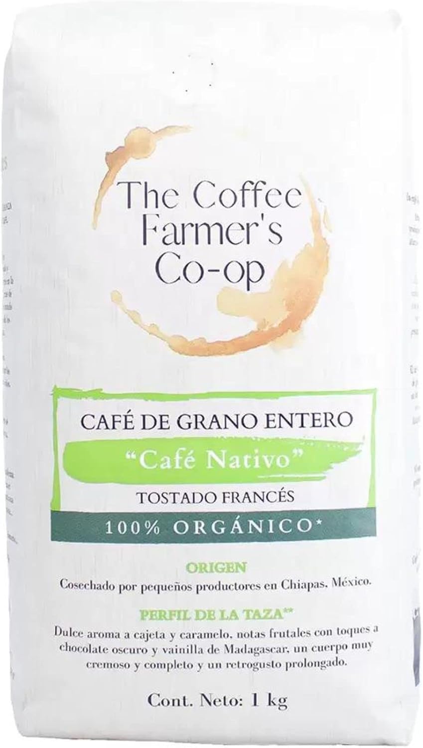 Café Orgánico Nativo En Grano The Coffee Farmers Coop 1 Kg Amazon