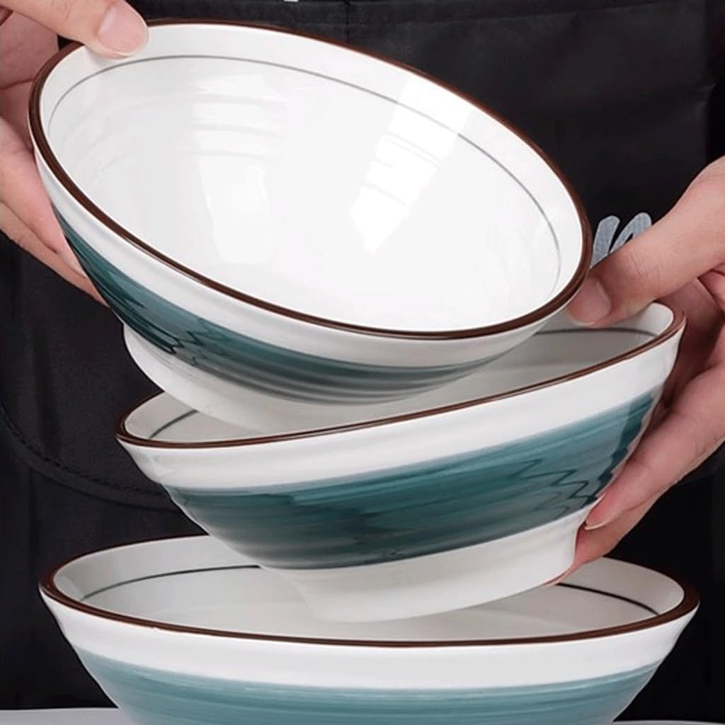 Miska na zupę w stylu retro, podszkliwna, do gospodarstwa domowego, duża miska na zupę, makaron ceramiczny, duża miska, miska do makaronu instant
