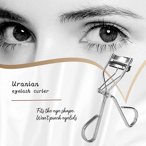 Miniatura 7 de Uranian Rizadores de pestañas con peine integrado, rizadores de pestañas de belleza, rizadores de pestañas con 2 almohadillas de repuesto de