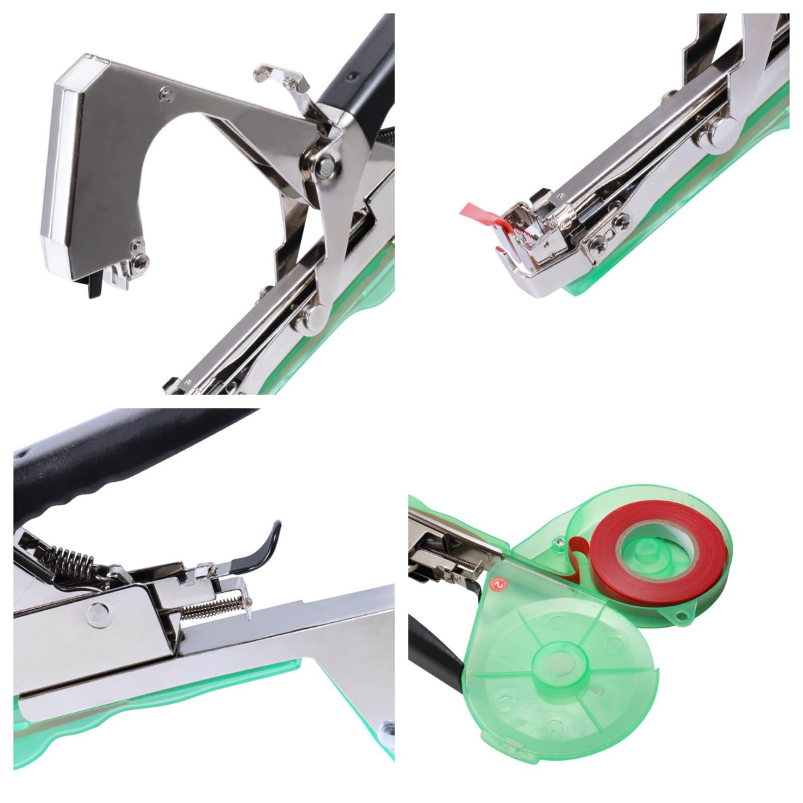 Pflanzenbindegerät, Garten Bindemaschine mit 10 Rollen Pflanzenband und Heftklammern, Plant Tying Tool,für Trauben, Himbeeren, Tomaten und Weingemüse (2#)