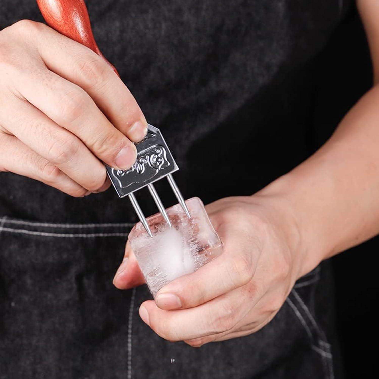 Pique à Glace en Acier Inoxydable 3 pièces, broyeur de Glace Style Japonais, façonneur de Glace pour Cuisine Bar Barman Pique-Nique Camping Restaurant