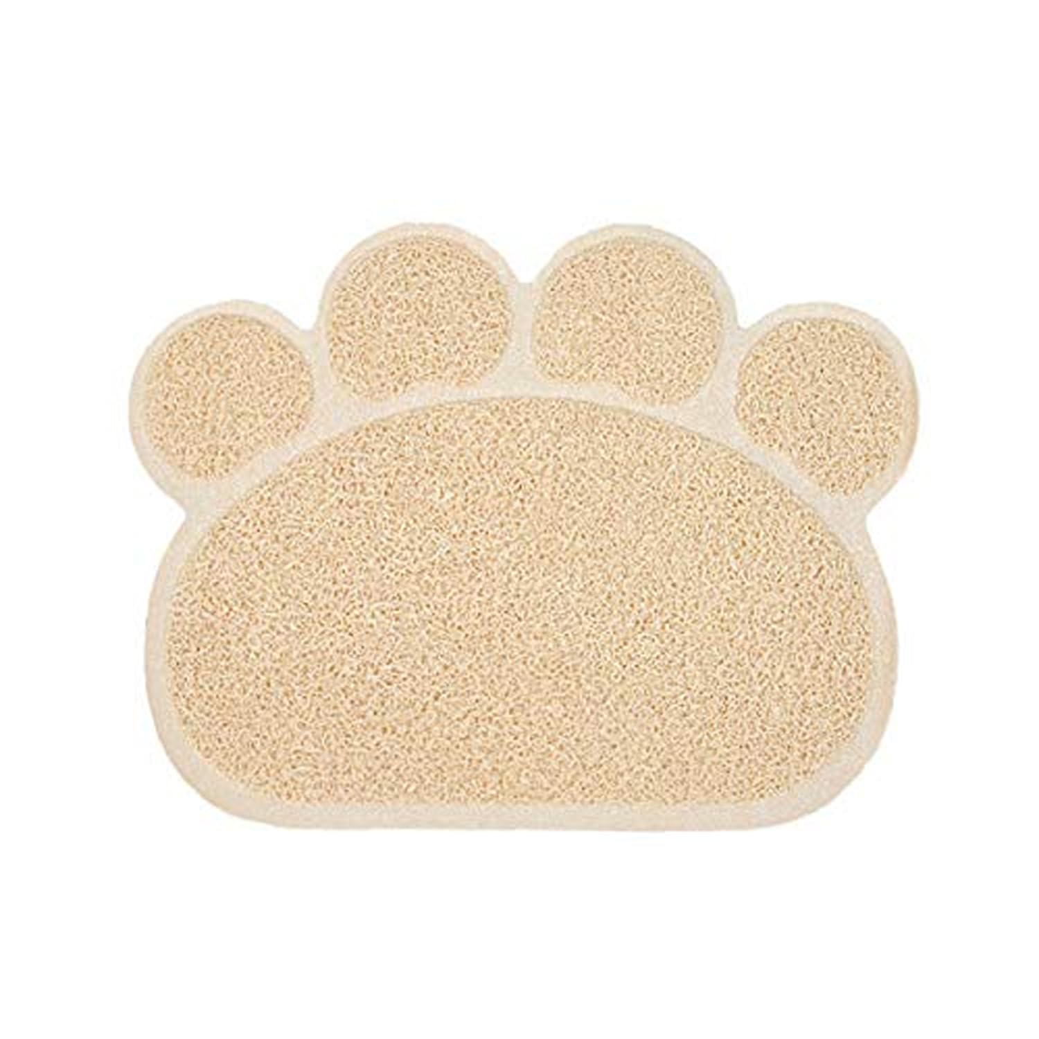 Emily Pets Paw Shaped Cat Litter Mat | Non-Slip, Waterproof Litter Trapping Mat for Cats | Easy to Clean- Color May Vary (36 * 29Cm)-picture-23