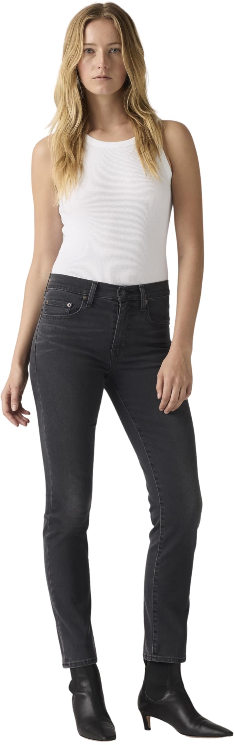 Levi's Women's Jeans 724 with Stretch, Straight Fit, Black (Together Time), W30/L30