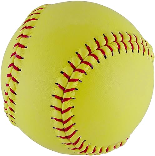 Pelotas de sóftbol de tamaño oficial de 12 pulgadas, softball de práctica de lanzamiento rápido, sin marcar y pelota de entrenamiento cubierta de