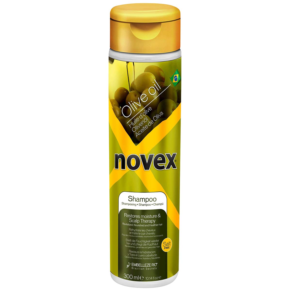 Novex Arganöl Shampoo (300 Ml) – Für Alle Haartypen, Spendet Glanz, Reduziert Frizz & Spliss – Ohne Salz, Mit Arganöl