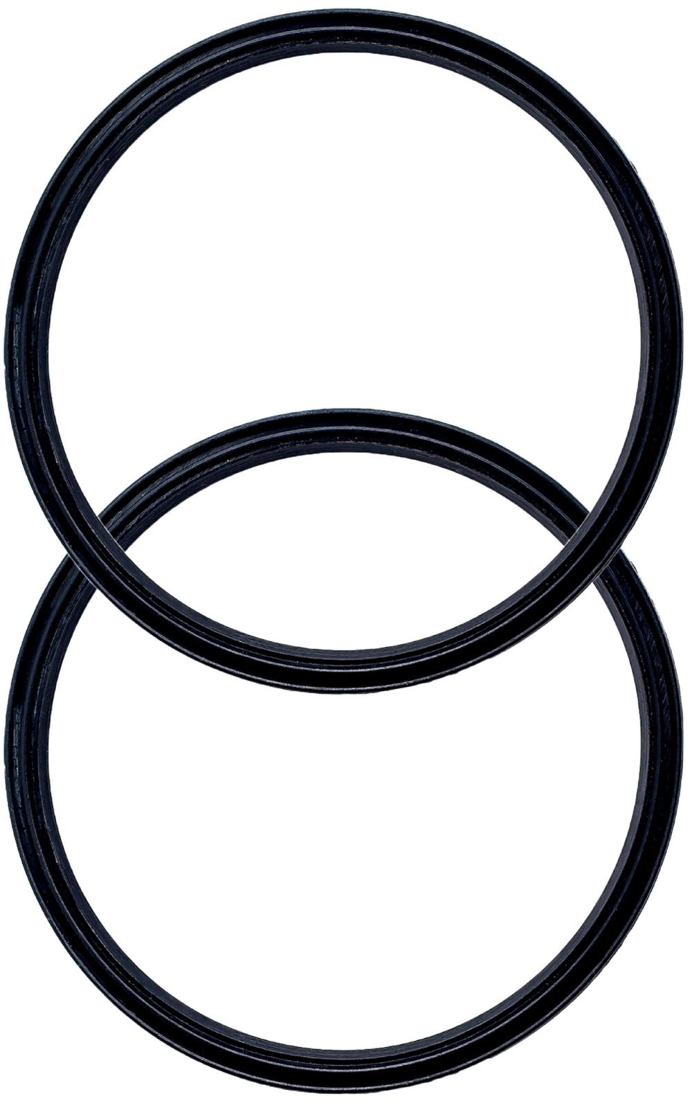 Pack of 2, 12 oz Black Replacement Silicon Lid Ring, 2.9 Inch Diameter - Gasket Seals, Lid for Insulated Stainless Steel Wine Tumblers, Cups Vacuum Effect, Fits on Renowned Brands - Black