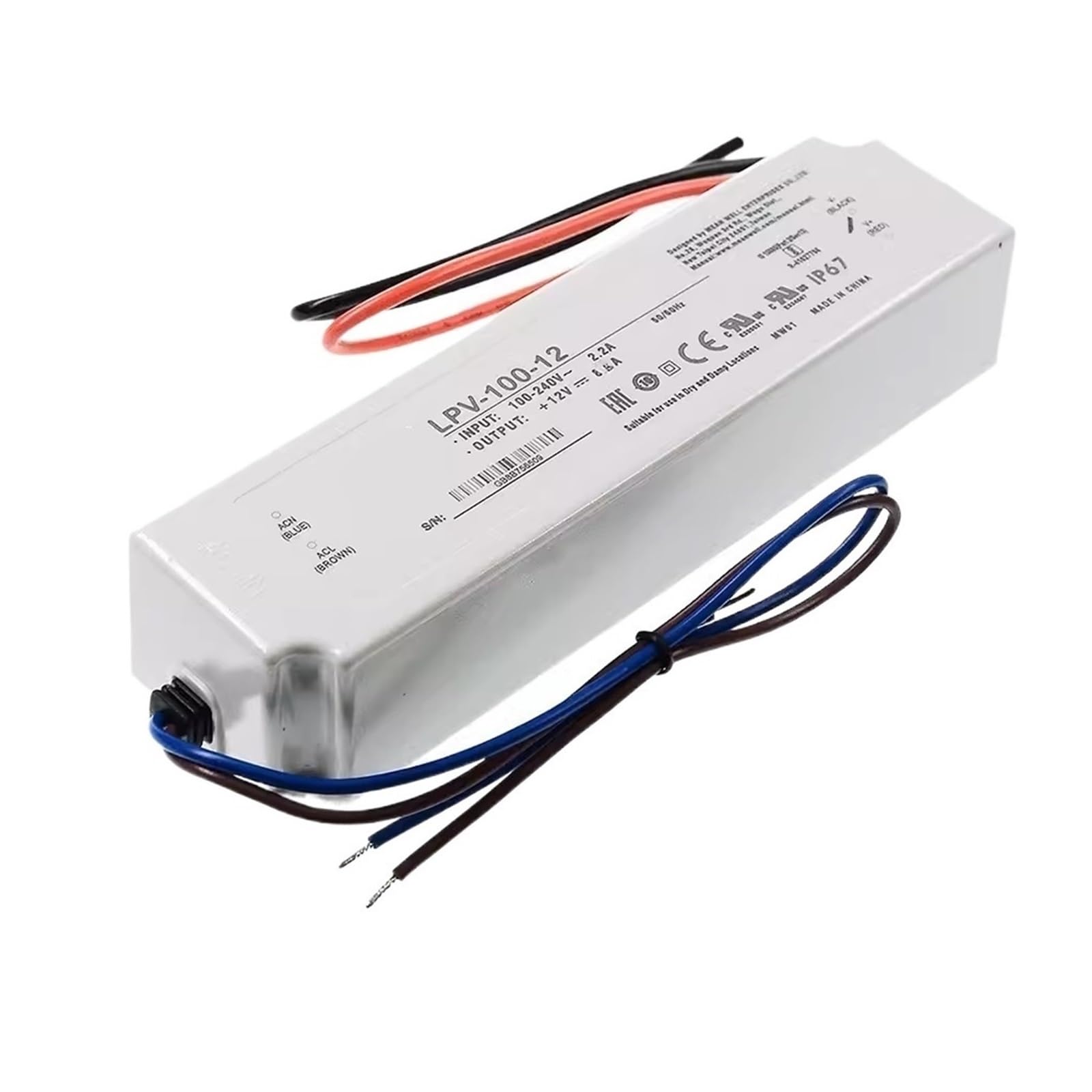 SWEWDSQG 100W single output switching power supply LPV-100-12 LPV-100-24 LPV-100-48 waterproof(LPV-100-12)