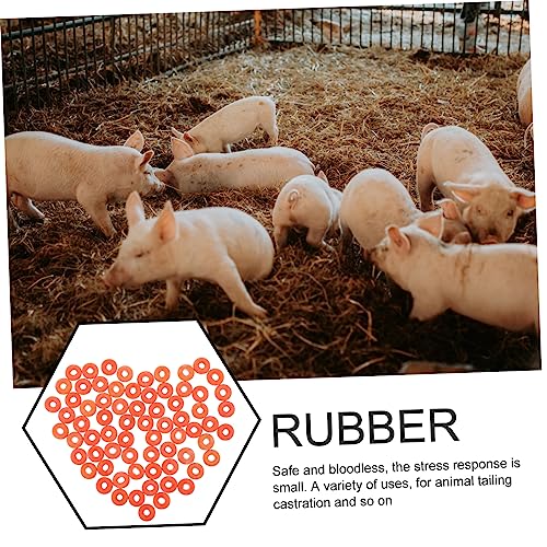Garneck 100 Stück Elastrator Gummiringe Für Schafe – Hochelastische Kastrationsringe - Ideal Für Die Sichere Und Schwanzkupierung Bei Lämmern Und Kälbern