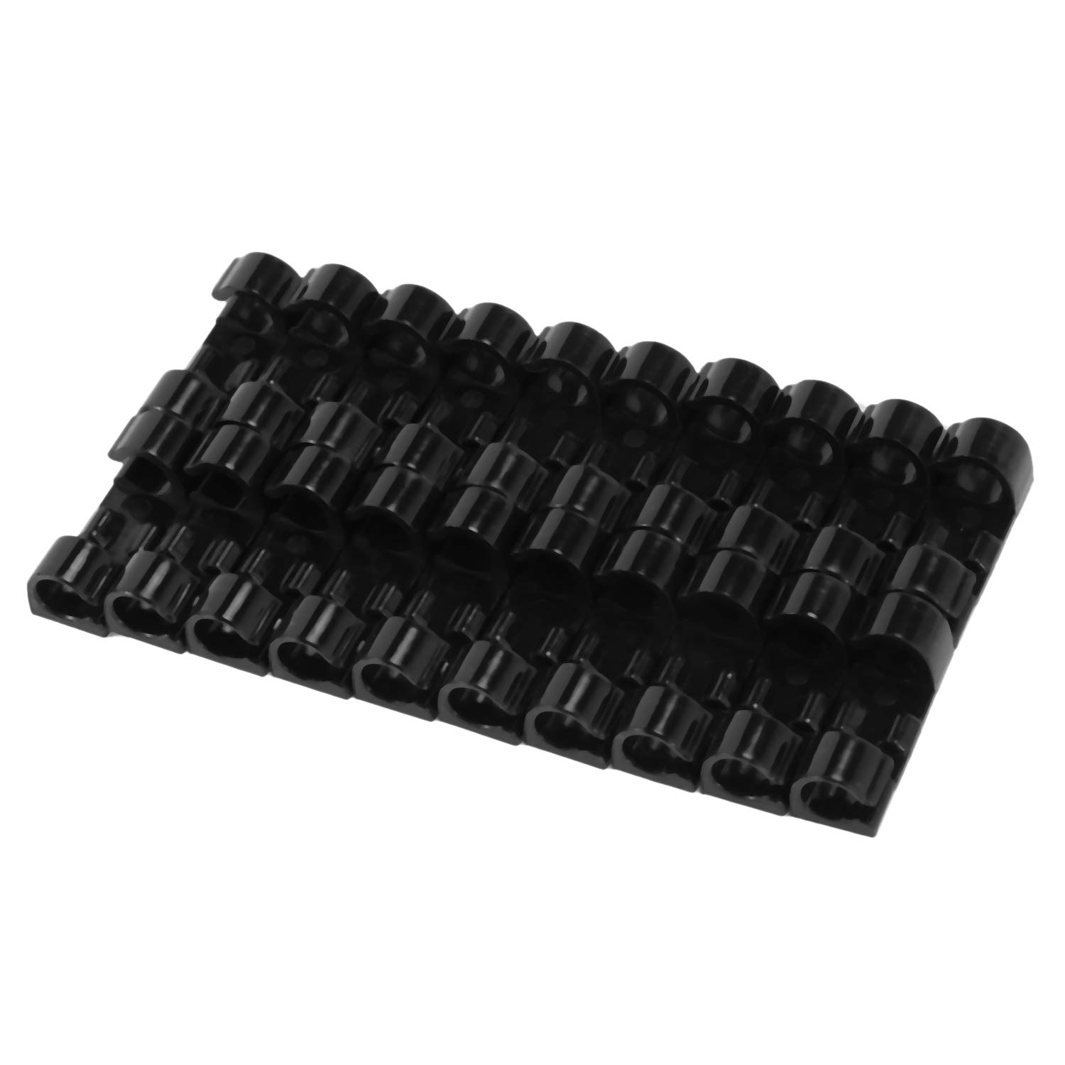 Bordhap Black 20Pcs/Lot Wire Fixing Clamp Clip Desktop Wire Clear Up Clips Holder Clamps Cable Clip Device Usb Cord Clips Holder Organiser(Black)