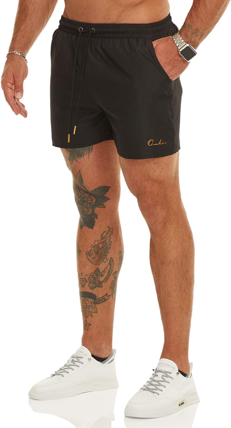 Ouber Men's Light Athletic Short Workout Quick Dry Shorts for Running Swimming Gym Training Shorts - Image 2