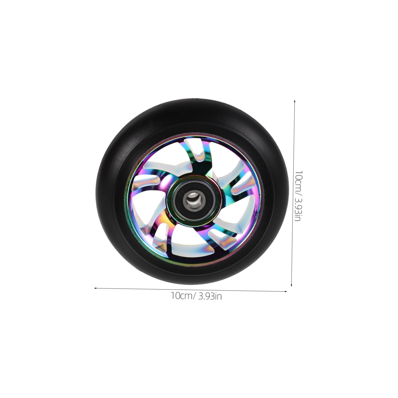 MAGICLULU Ruote di Ricambio Luminose LED per Monopattino, 2 Pezzi, Lega di Alluminio, Ruota Posteriore per Guida Fluida e Veloce