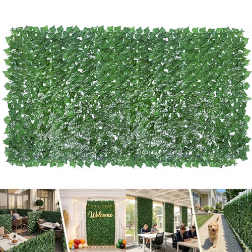 Bybeton 40"x160"(44sqft) Ivy Privacy Screen UV-Anti Fade-Proof Fence