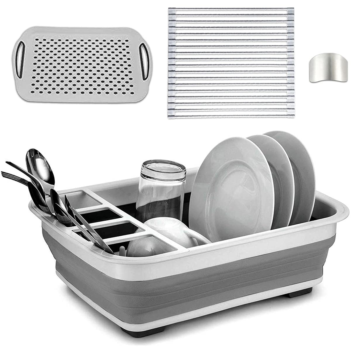 Buy Collapsible Dish Drying Rack Drainer Drainboard Set, RV Camper