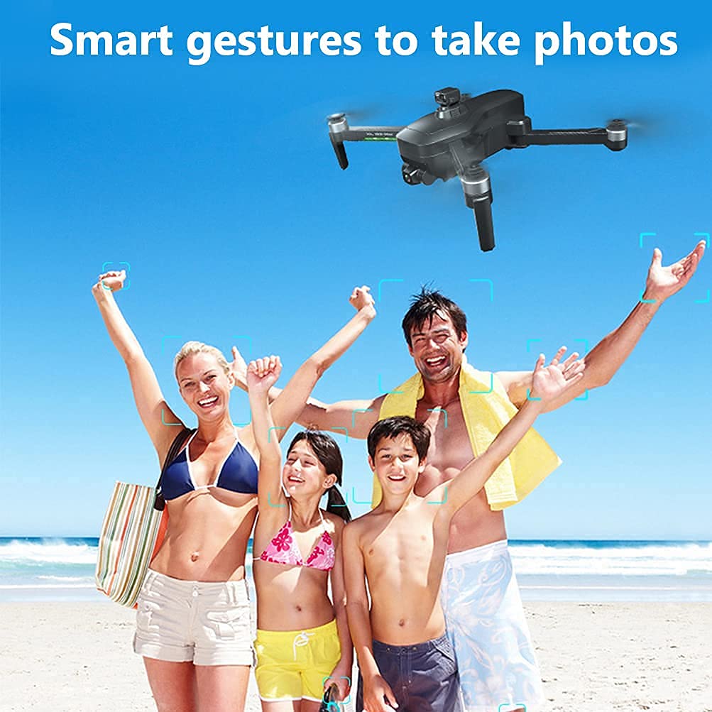 UAV 5G WiFi FPV GPS Drones with 4K HD Camera for Adults GPS Drone with 3-Axis Gimbal RC Drone 360° Automatic Obstacle Avoidance with 2 Batteries 50x Zoom VR 3D Experience