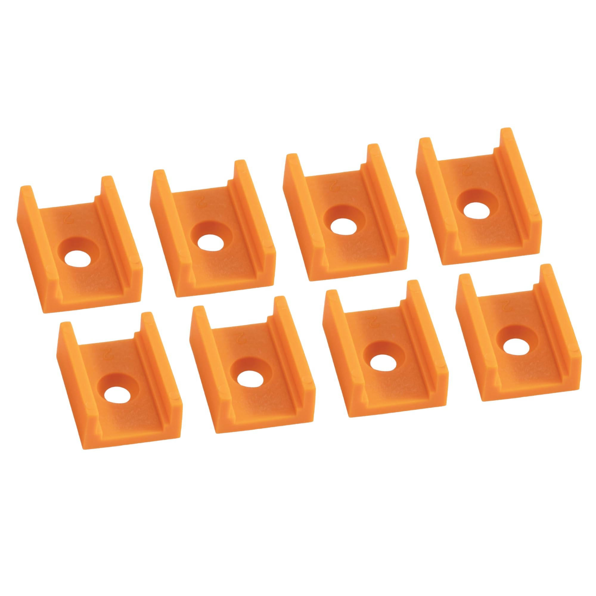 POWERTEC T-Track in-Line Inserts, Drop-in Connectors for 3/4" × 3/8" Grooves, Compatible with 1/4" &amp; 5/16" T-Bolts, Modular T-Track System for Jigs, Router Tables, and More, 8PK (72354)