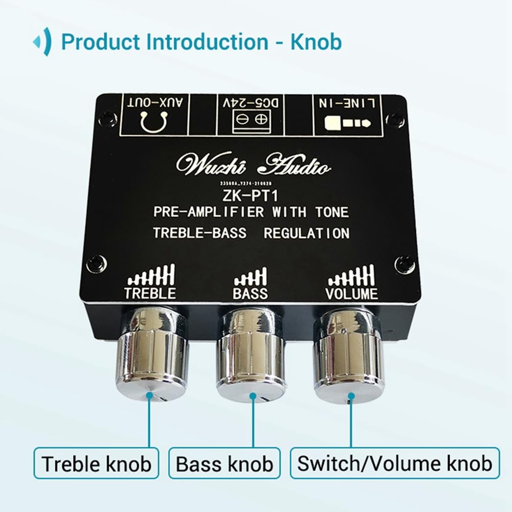 5X Carte de Décodeur Bluetooth 5.0 Carte D'Amplificateur de Pré-Module Stéréo à Faible Bruit à Double Canal -PT1