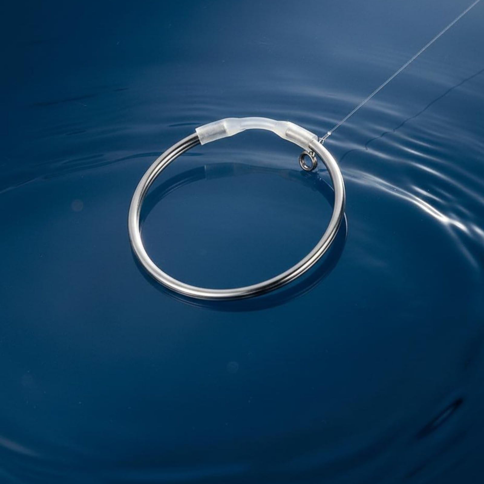 Anneau de Matériel de Pêche Anneau d'Accostage Cerceau de Domptage Cercle de Capture en Acier Inoxydable avec Interface de Verrouillage Caoutchouc, S
