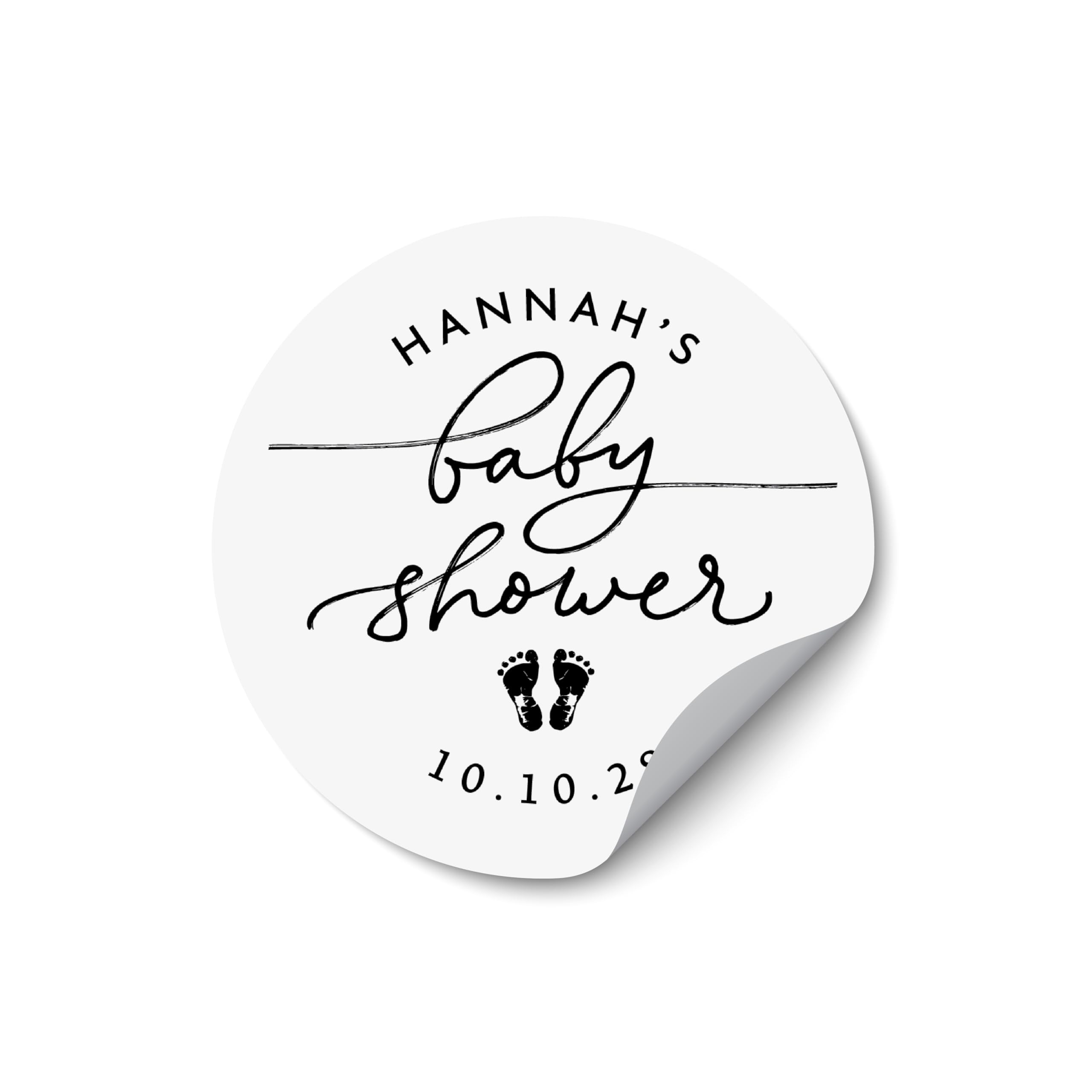 Personalised Baby Shower Stickers, Custom Name Labels, Baby Party Favour Tags, Cute Baby Shower Decorations, Custom Gift Seals, Neutral Baby Shower Favours - BS06